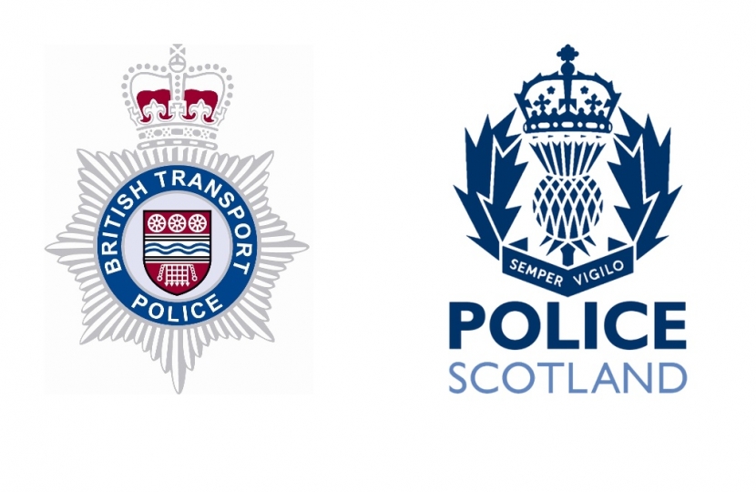 British Transport Police and Police Scotland badges